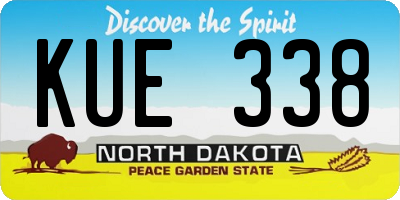 ND license plate KUE338