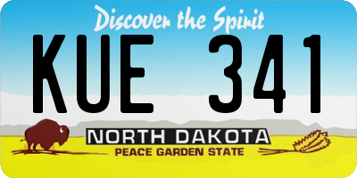ND license plate KUE341