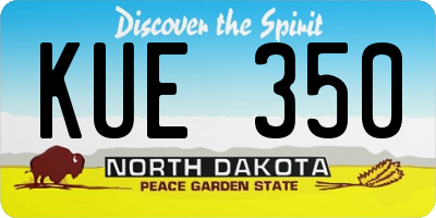 ND license plate KUE350