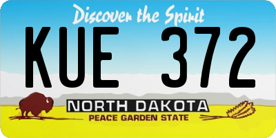 ND license plate KUE372