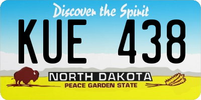 ND license plate KUE438