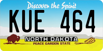 ND license plate KUE464