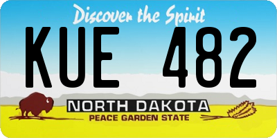 ND license plate KUE482