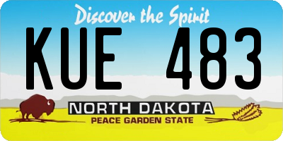 ND license plate KUE483