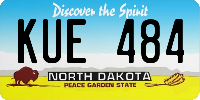 ND license plate KUE484