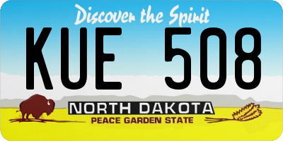 ND license plate KUE508