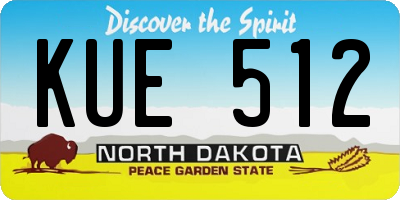 ND license plate KUE512