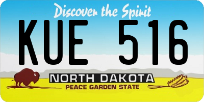 ND license plate KUE516