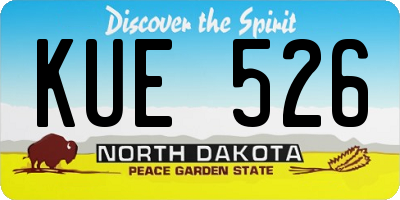 ND license plate KUE526