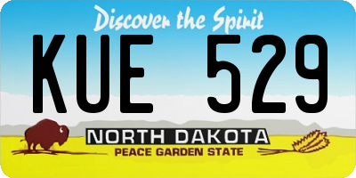 ND license plate KUE529