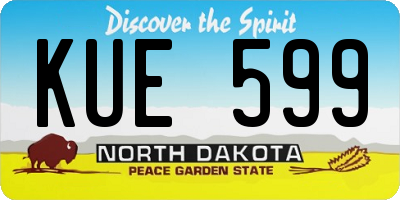 ND license plate KUE599