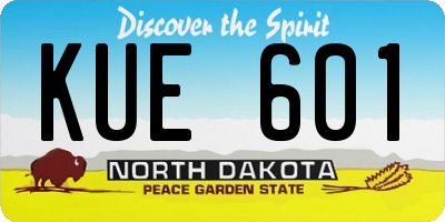 ND license plate KUE601