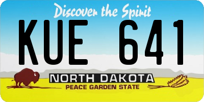 ND license plate KUE641