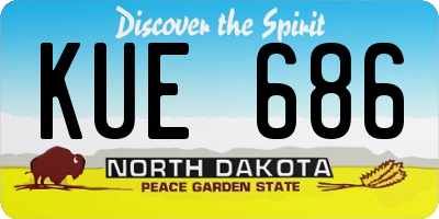 ND license plate KUE686