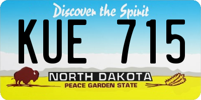 ND license plate KUE715