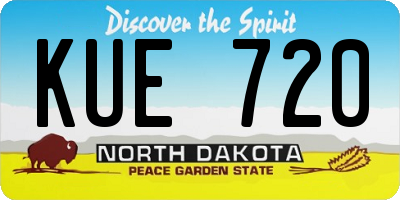 ND license plate KUE720