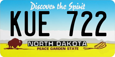 ND license plate KUE722