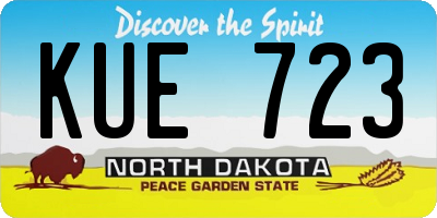 ND license plate KUE723