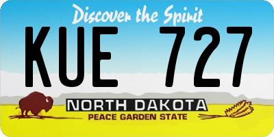 ND license plate KUE727