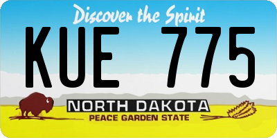ND license plate KUE775