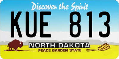 ND license plate KUE813