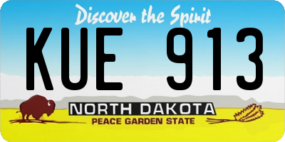 ND license plate KUE913