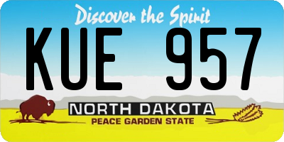 ND license plate KUE957