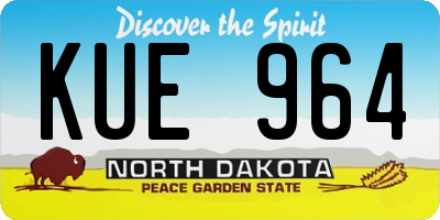 ND license plate KUE964