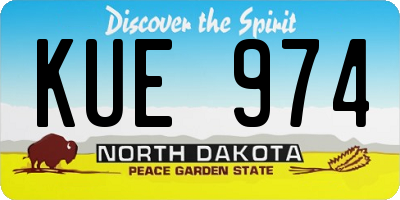ND license plate KUE974