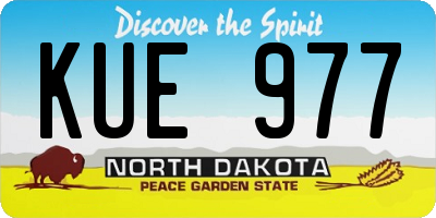 ND license plate KUE977