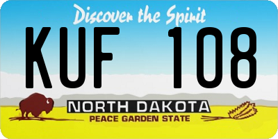 ND license plate KUF108