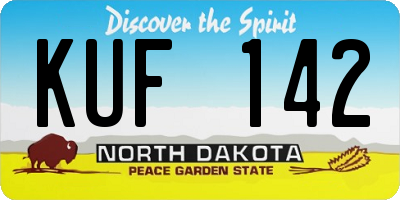 ND license plate KUF142
