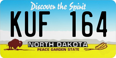 ND license plate KUF164