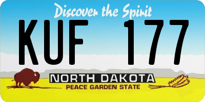 ND license plate KUF177