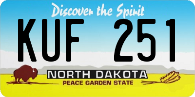 ND license plate KUF251