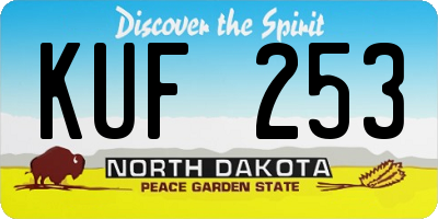 ND license plate KUF253