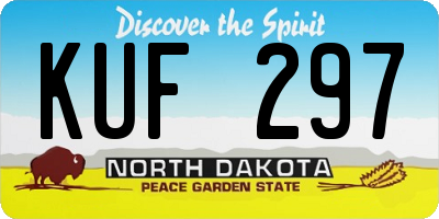 ND license plate KUF297