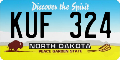 ND license plate KUF324