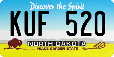 ND license plate KUF520