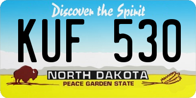 ND license plate KUF530