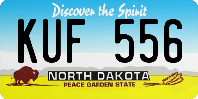ND license plate KUF556