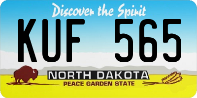 ND license plate KUF565