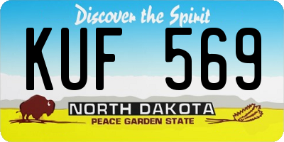 ND license plate KUF569