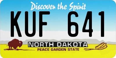 ND license plate KUF641
