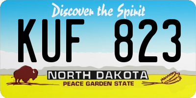 ND license plate KUF823