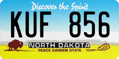 ND license plate KUF856