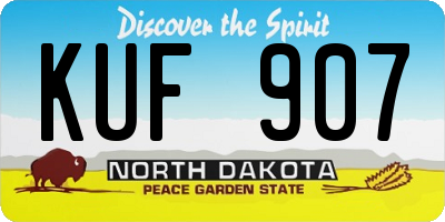 ND license plate KUF907