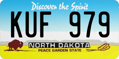 ND license plate KUF979