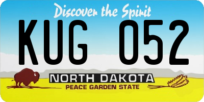 ND license plate KUG052