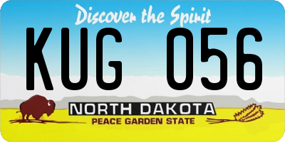 ND license plate KUG056